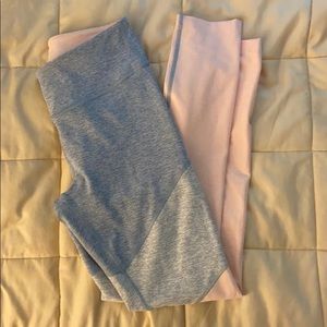 outdoor voices pink colorblock leggings NEVER WORN